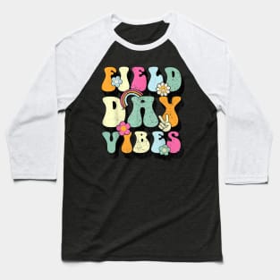 Groovy Retro Field Day Vibes Funny Shirts For Teacher Kids T-Shirt Baseball T-Shirt